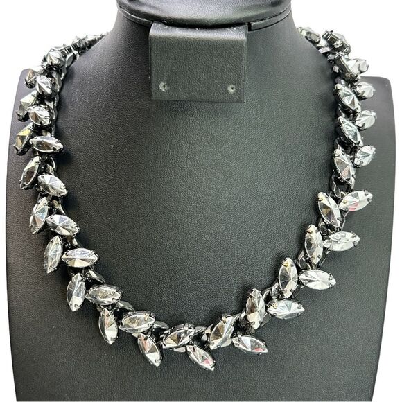 Zara Silver Rhinestone Strand Necklace